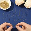 SHEGRACE Brass Flat Head Pins XGR0084G-32G-5