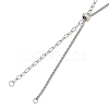 Adjustable 304 Stainless Steel Slider Chains Lariat Necklaces Makings AJEW-JB01664-02-3