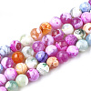 Natural Fire Crackle Agate Beads Strands X-G-S346-8mm-13-1