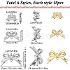 60Pcs 6 Colors Rack Plating Alloy Connector Charms FIND-SC0011-09A-2
