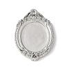 Brass Brass Pendant Cabochon Settings KK-V005-02P-01-1