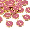 Golden Plated Alloy Enamel Charms X-ENAM-S118-08I-4