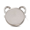 Non-Tarnish 304 Stainless Steel Open Cuff Findings STAS-R123-02B-P-2
