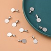 Tibetan Style Alloy Glue On Flat Pad Pendant Bails TIBEP-1124-AS-FF-3