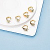 Cubic Zirconia Snake Hoop Earrings with Enamel EJEW-SZ0001-87D-2