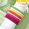 Acrylic Rondelle Beaded Stretch Bracelets Set BJEW-JB11020-02-2
