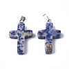 Natural Blue Spot Jasper Pendants G-J354-05A-2
