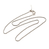 1.5mm Rack Plating Brass Box Chain Adjustable Slider Necklaces for Women Men MAK-L044-35P-1