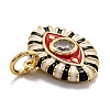 Brass Cubic Zirconia Pendants ZIRC-O044-03D-G-3