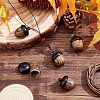 Spray Painted Wooden Acorn Box Jewelry Pendants FIND-WH0143-46-4