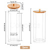 Transparent Acrylic Cotton Ball Swab Storage Canister MRMJ-WH0086-07-2