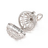 Eco-Friendly Hollow Brass Round Cage Pendants KK-L143-02-NR-2