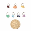7Pcs 7 Styles Natural Stone Chip Charms PALLOY-JF01485-02-2