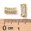 Brass Micro Pave Cubic Zirconia Beads KK-P239-24G-3