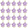 20Pcs Alloy Enamel 5-Petal Flower Connector Charms FIND-YW0009-33D-1