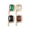 Brass with K9 Glass & Rhinestone Pendants KK-C024-33KCG-1