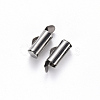 Non-Tarnish 304 Stainless Steel Slide On End Clasp Tubes X-STAS-S115-01C-P-2