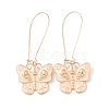 Enamel Butterfly with Skull Hoop Earrings EJEW-WH0017-43KCG-A-1