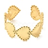 Heart Brass Cuff Bangles for Women BJEW-Z163-01G-4