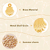 Brass Charms KK-HY0003-32-3