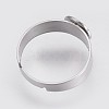 Tarnish Resistant Adjustable 304 Stainless Steel Pad Ring Settings X-STAS-I088-I-01P-3