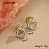 304 Stainless Steel Stud Earrings for Women WG4D4B8-04-1