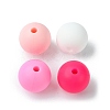Round Food Grade Eco-Friendly Silicone Focal Beads SIL-F003-01F-2