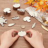 100Pcs 5 Styles Unfinished Wooden Cutouts WOOD-OC0002-89-3