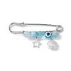 Evil Eye Resin Alloy Star Charm Brooch Pin JEWB-BR00154-1