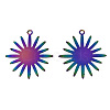 Ion Plating(IP) 201 Stainless Steel Filigree Pendants X-STAS-S118-005-1