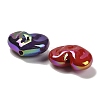 UV Plating Opaque Rainbow Iridescent Acrylic Beads SACR-R001-01A-3