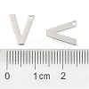 Tarnish Resistant 304 Stainless Steel Letter Charms X-STAS-O072-V-3