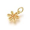 Brass Micro Pave Orange Cubic Zirconia Pendants KK-L225-016G-2