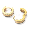 304 Stainless Steel Textured Hoop Earrings EJEW-P230-01A-G01-3