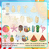 1Set Laser Cut Wood Shapes Pendants WOOD-CJ0002-23-2