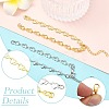 2Pcs Brass End with Chains AJEW-CJ00012-3
