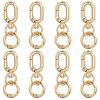 8Pcs Alloy Spring Gate Rings FIND-BBC0004-68-7