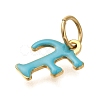 Ion Plating(IP) 304 Stainless Steel Enamel Alphabet Charms STAS-F308-02G-F-2