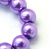Baking Paint Pearlized Glass Pearl Round Bead Strands HY-Q003-6mm-27-3