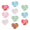 10Pcs UV Plating Opaque Acrylic Beads OACR-TA0004-07-1