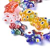 Star Handmade Millefiori Glass Beads Strands LK-R004-78-3
