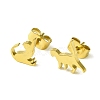 Cute Little Animal Theme 304 Stainless Steel Stud Earrings EJEW-B041-02D-G-1