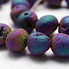 Electroplated Natural Quartz Crystal Beads Strands G-K174-02E-3
