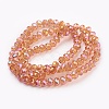 Electroplate Glass Beads Strands GLAA-K027-FR-A01-2