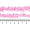 Spray Painted Transparent Glass Beads Strands GLAA-P060-01A-09-4