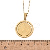 304 Stainless Steel Rotatable Saint Benedict Medal Pendant Necklaces for Women NJEW-G187-01G-4