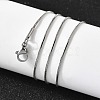 0.9MM 304 Stainless Steel Snake Chain Necklaces for Women Men STAS-V011-04A-P-3