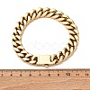 304 Stainless Steel Cuban Link Chain Bracelets for Unisex BJEW-K283-01C-G-5