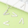 Tarnish Resistant 304 Stainless Steel Letter Charms STAS-O072-V-5