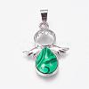 Synthetic Malachite Pendants G-G651-A03-2